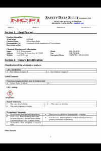 NCFI 12-008 Safety Data Sheet (SDS)