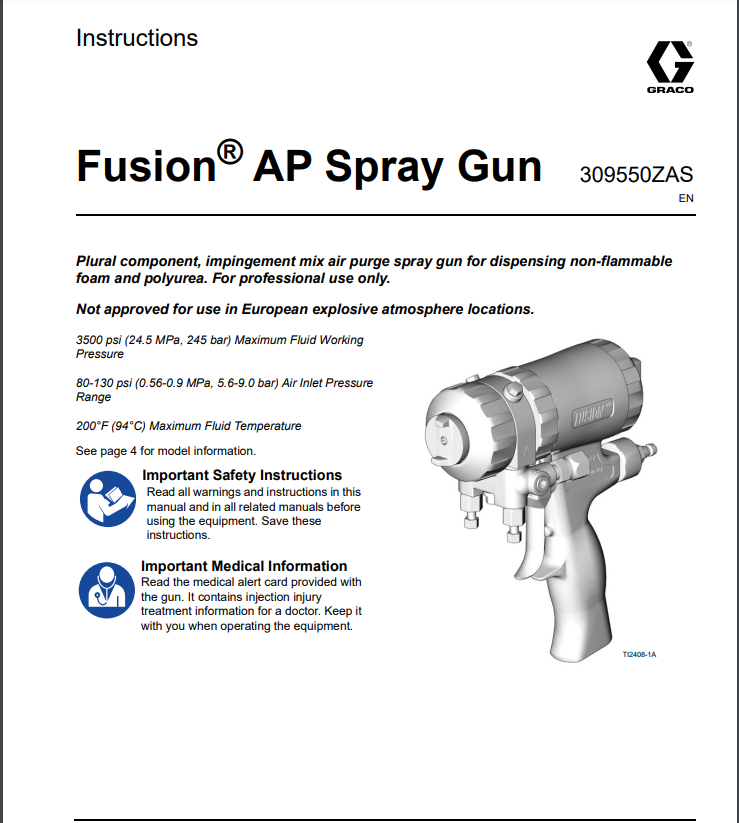 Graco Fusion Air Purge Spray Gun Operations Manual