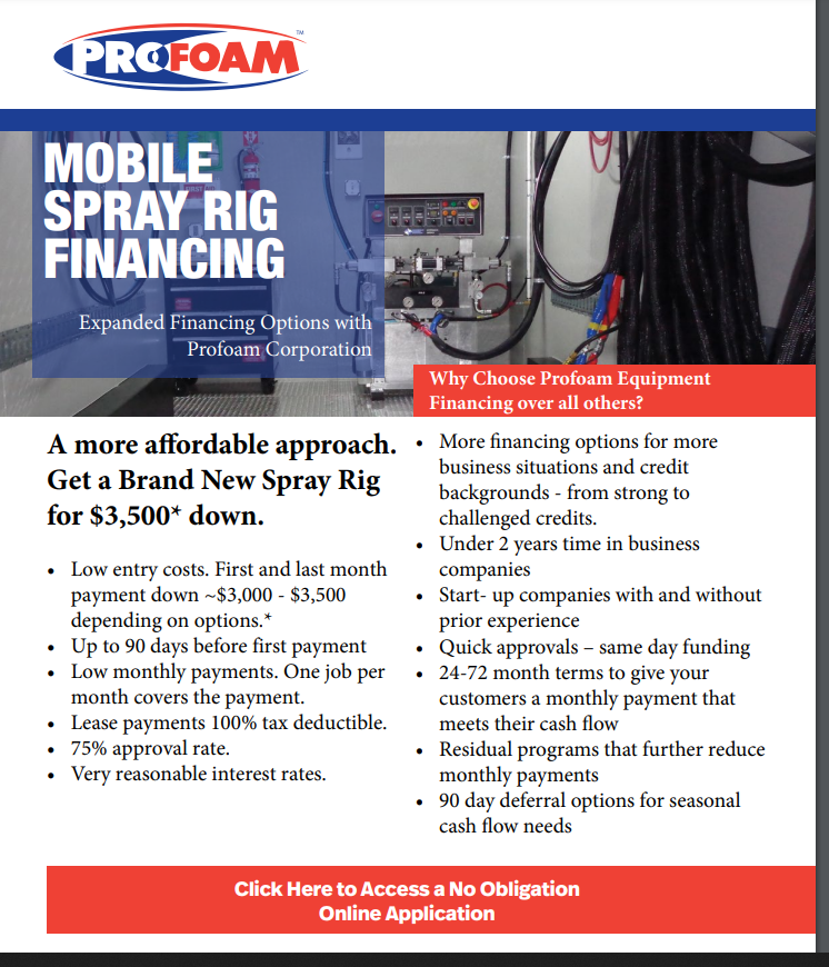 Mobile Spray Rig Financing Brochure and Application