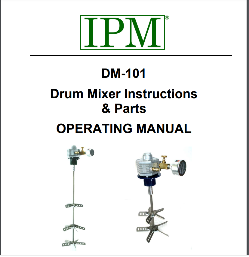 IPM Drum Mixer Operating Manual