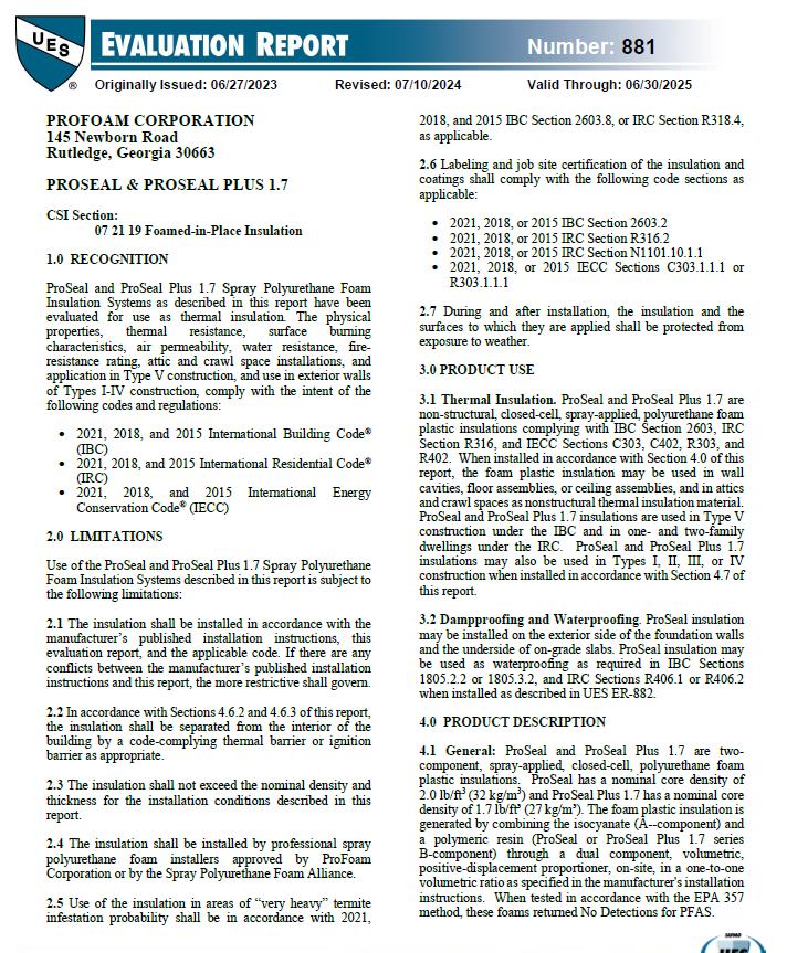 ProSeal & ProSeal Plus 1.7 Evaluation Report-11-033/11-037