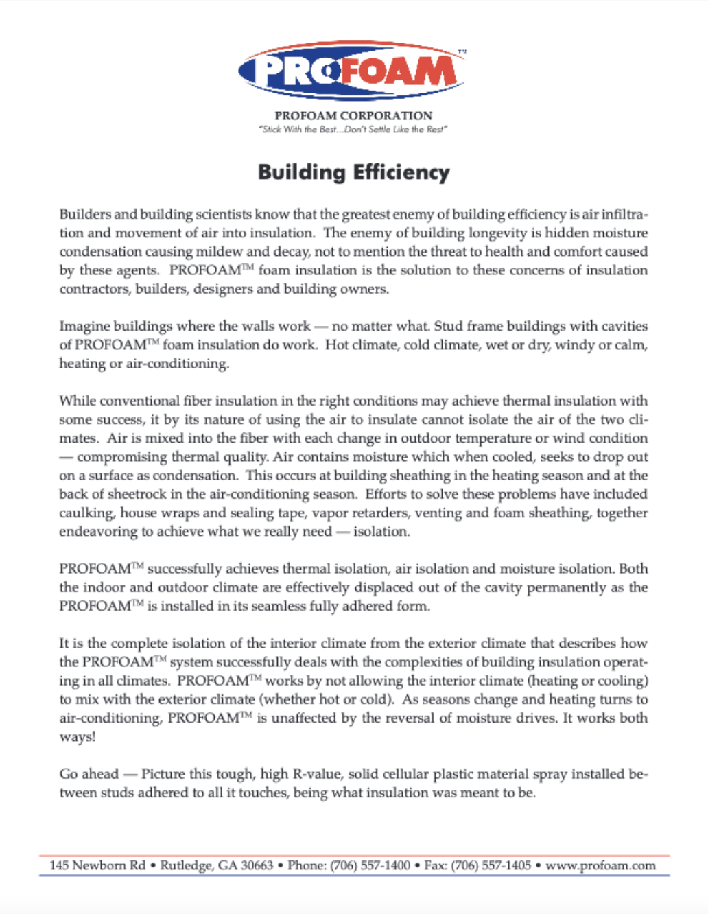 Building Efficiency