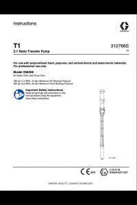 Graco T1 Transfer Pump Manual