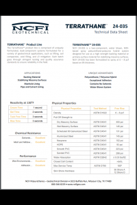 NCFI Terrathane 24-035 Technical Data Sheet (TDS)