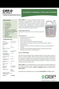 CIRR D BOND Technical Data Sheet (TDS)-Spanish Version