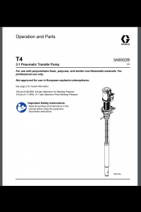 Graco T4 Transfer Pump Manual