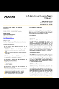 Accufoam Open Cell Code Compliance Research Report-CCRR-0371