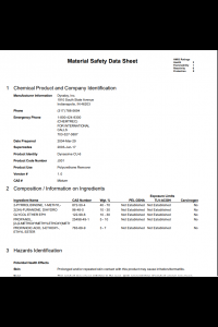 Dynasolve CU-6 Material Safety Data Sheet (MSDS)