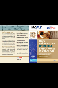 Profoam ProFill Plus No Mix High Yield Open Cell Spray Foam Brochure