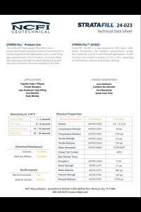 NCFI Strata-Fill 24-023 Technical Data Sheet (TDS)