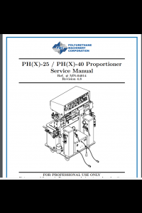 PH-25/PH-40 Proportioner Service Manual