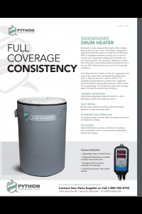 Sidewinder Drum Heater Spec Sheet