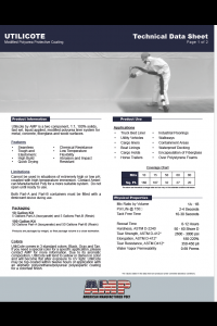 AMP UtiliCote Polyurea Technical Data Sheet (TDS)