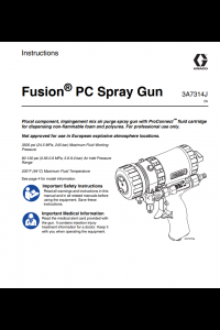 Graco Fusion PC Spray Gun (Pro Connect) Manual