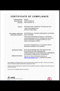 DC-315 Certificate Of Compliance-R40016