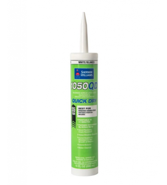 1050 Quick Dry Siliconized Acrylic Latex Caulk, Qty: 12